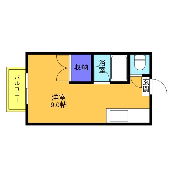 潮見コーポ203の間取り