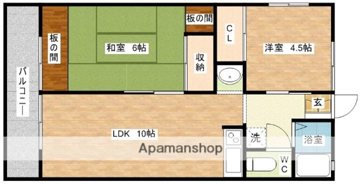 スワンハイツ201の間取り