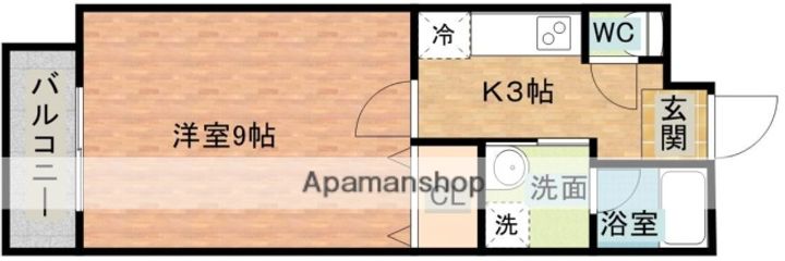 スカイコート麹屋町の間取り