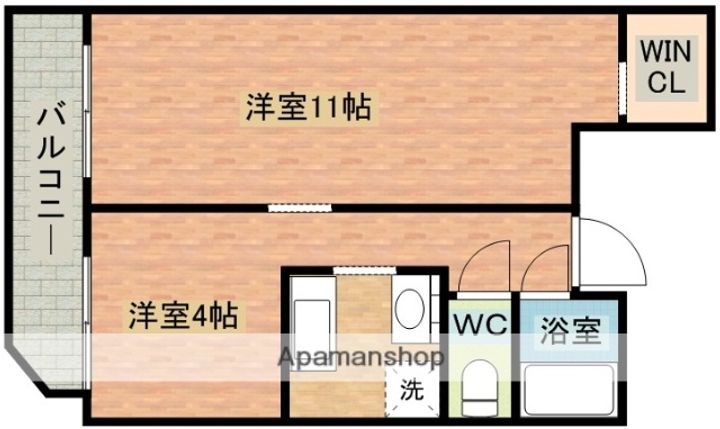 長崎県長崎市平和町の賃貸マンションの間取り