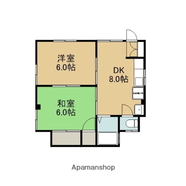 長崎県佐世保市日宇町の賃貸アパートの間取り