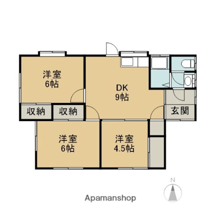 長崎県佐世保市権常寺町(一戸建)の賃貸物件戸建ての間取り