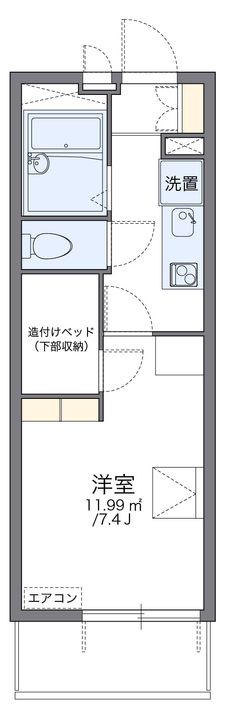 レオパレス幸一106の間取り