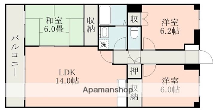 ブルック出水の間取り