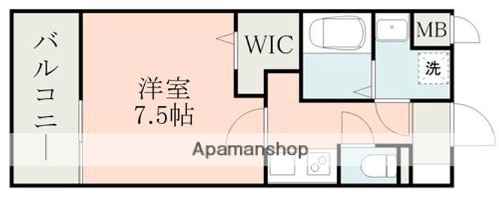 レクシア フラッツ水前寺の間取り