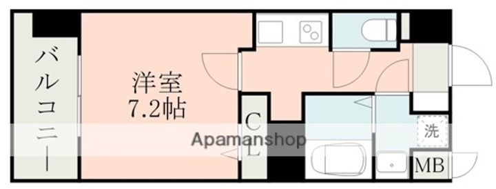 レクシア フラッツ水前寺の間取り