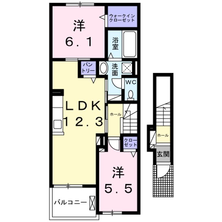 プリムラ Ⅱの間取り