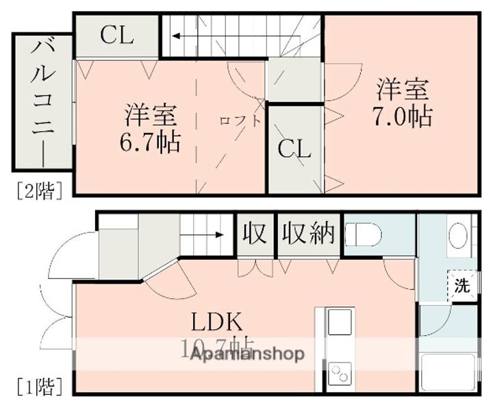 ヨーロピアンシャレー八景水谷の間取り