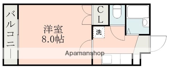 熊本県熊本市西区花園5丁目の賃貸マンションの間取り