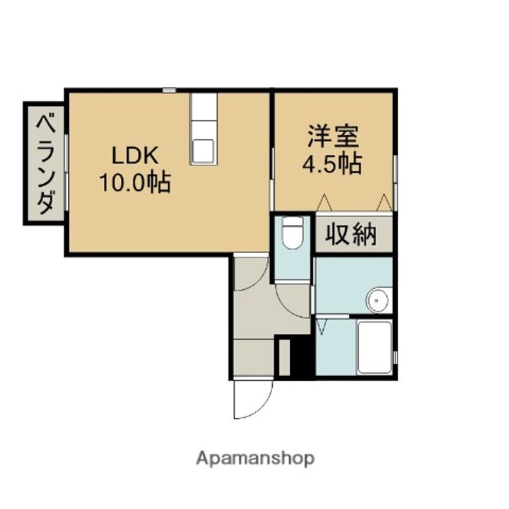 熊本県熊本市南区城南町舞原の賃貸アパートの間取り