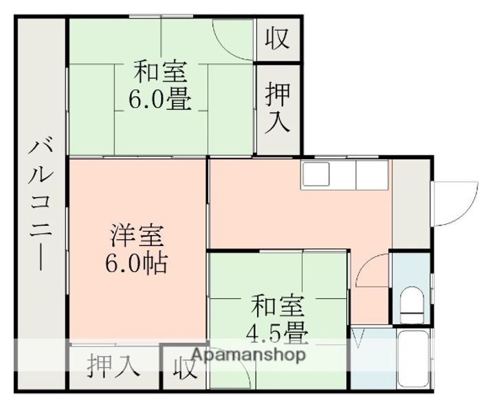 シャトーハイツⅡの間取り