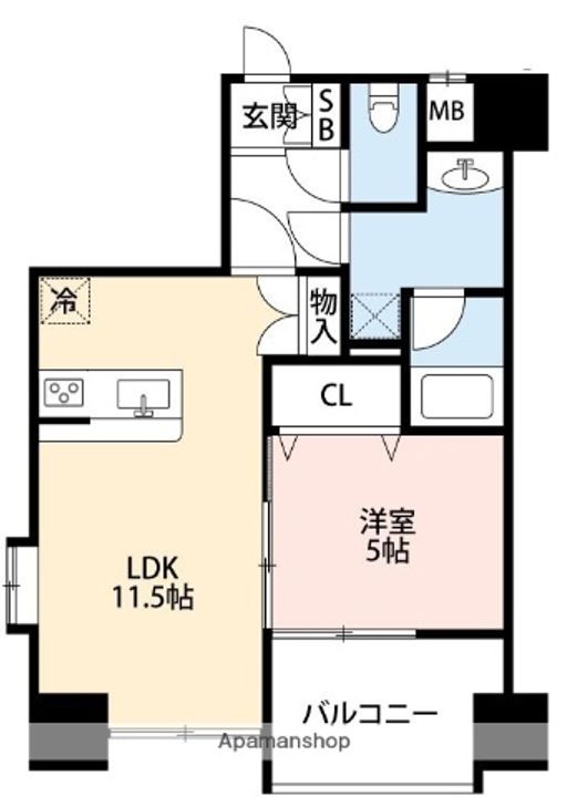 フォーエス新町の間取り