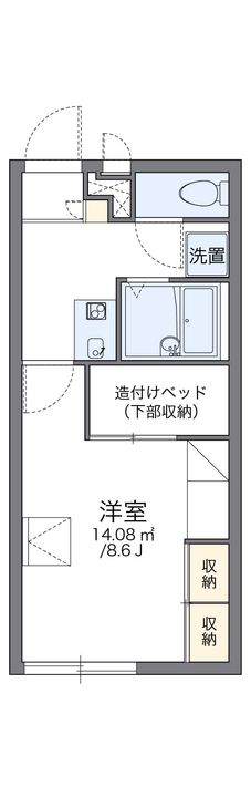 レオパレス太田壱番館203の間取り