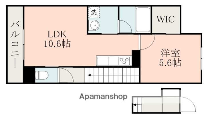 熊本県宇城市松橋町久具の賃貸アパート202の間取り