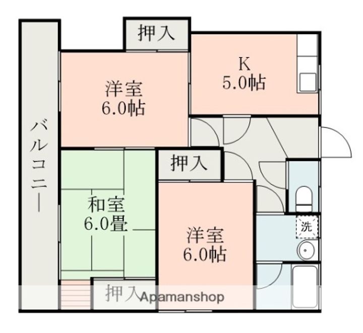 古賀ハイツの間取り