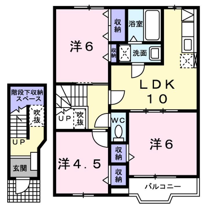 グローリー花立Ⅰの間取り