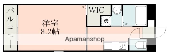 熊本県熊本市東区新外2丁目の賃貸マンションの間取り