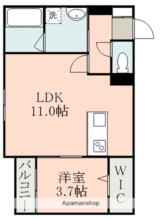 (仮称)ラ・ポルテ益城Bの間取り