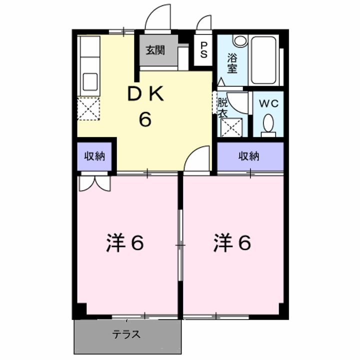 コーポあづまⅤの間取り
