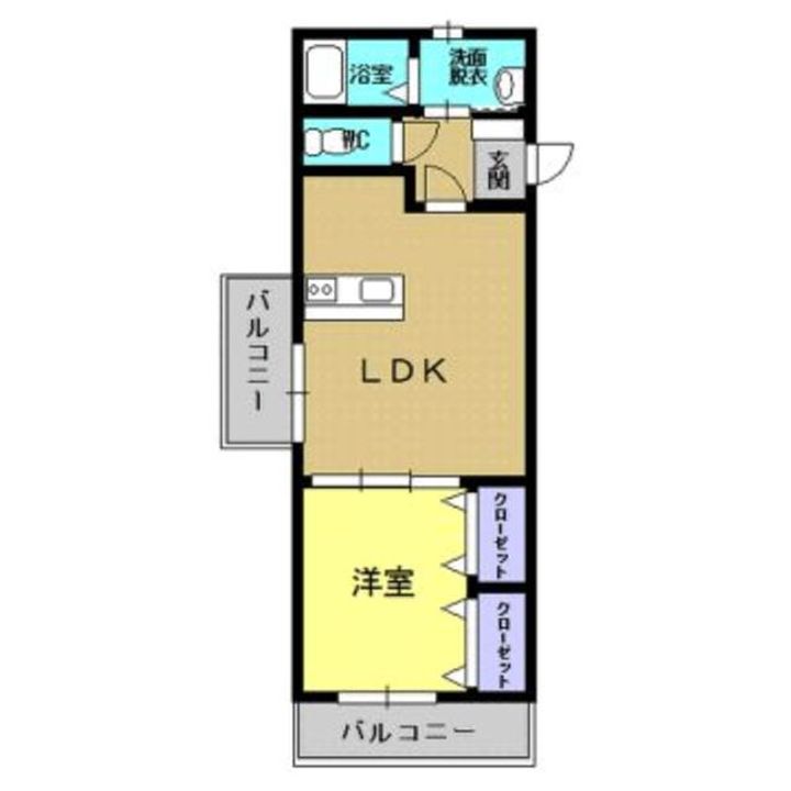 サンクチュアリ古町205の間取り