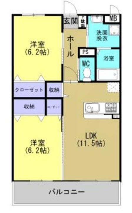 コンフォート菊池の間取り