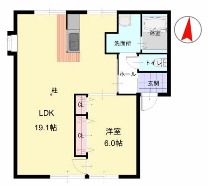 サンフラワー武蔵野台 A棟102の間取り