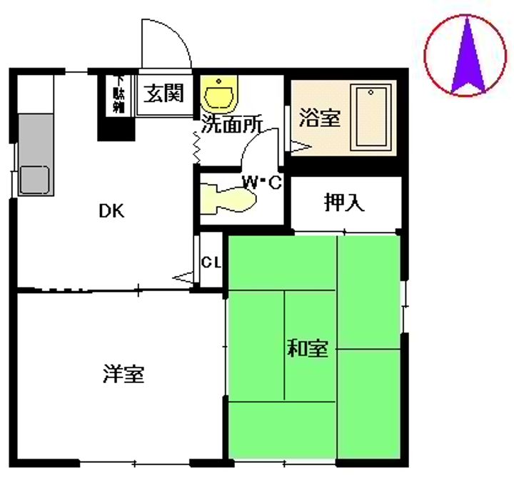 フレグランス玉名 Ⅱ棟の間取り