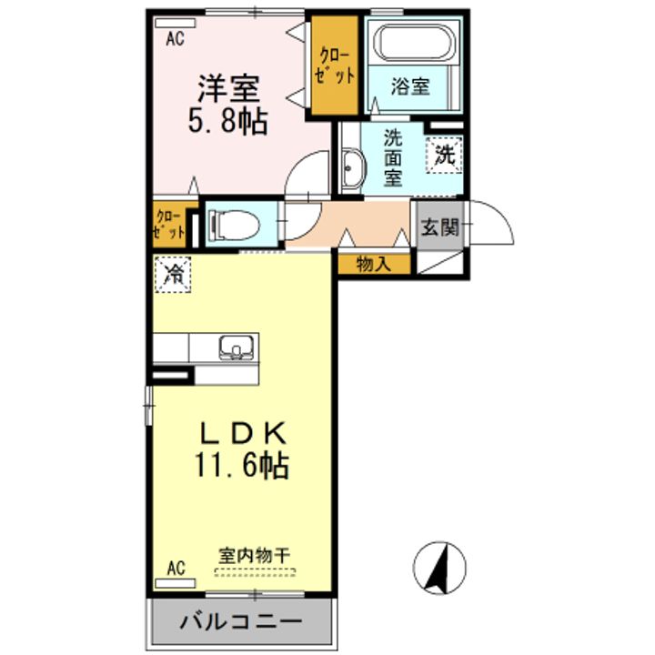 サンハイム合志の間取り
