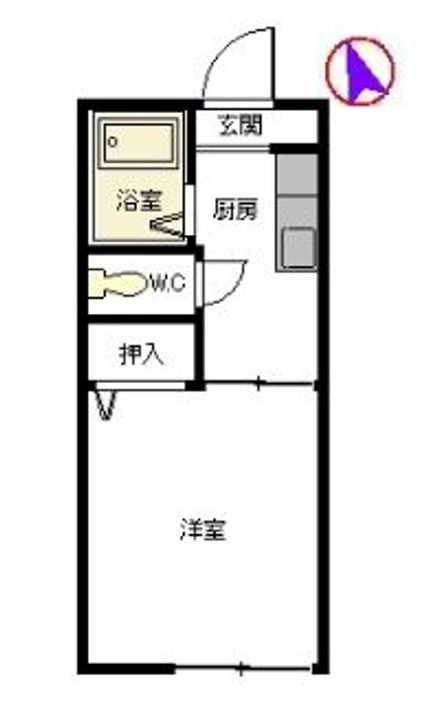 熊本県熊本市南区南高江1丁目の賃貸アパートの間取り