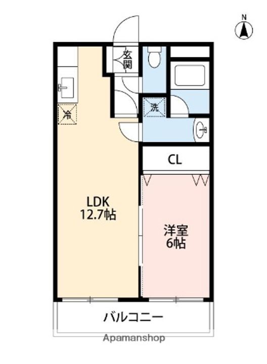 熊本県熊本市南区良町2丁目の賃貸マンションの間取り