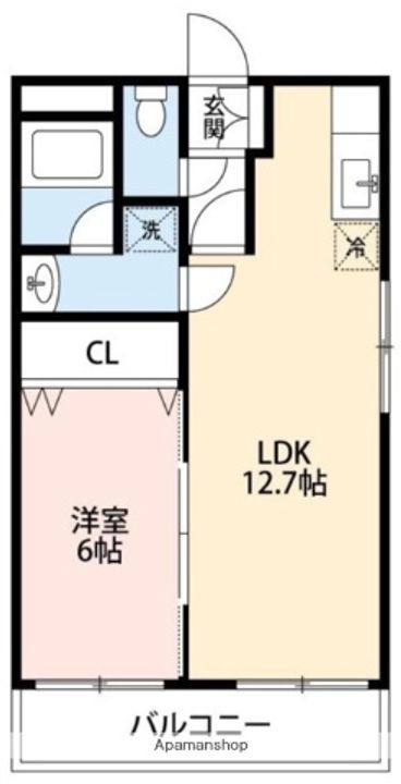 熊本県熊本市南区良町2丁目の賃貸マンションの間取り
