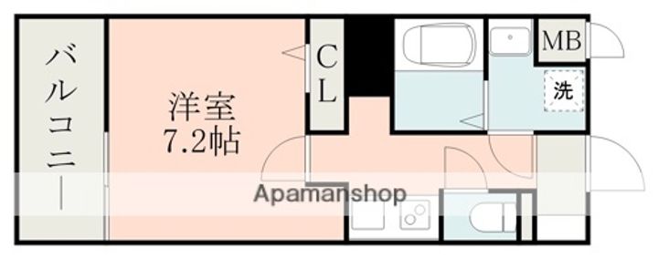 レクシア フラッツ水前寺の間取り
