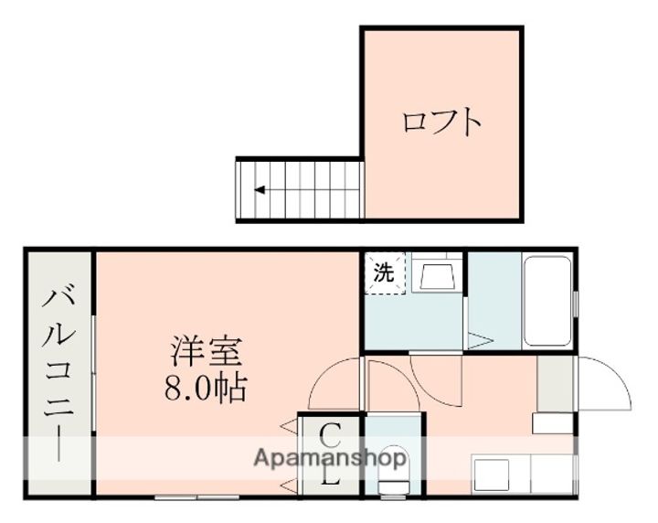 熊本県熊本市北区清水東町の賃貸マンションの間取り