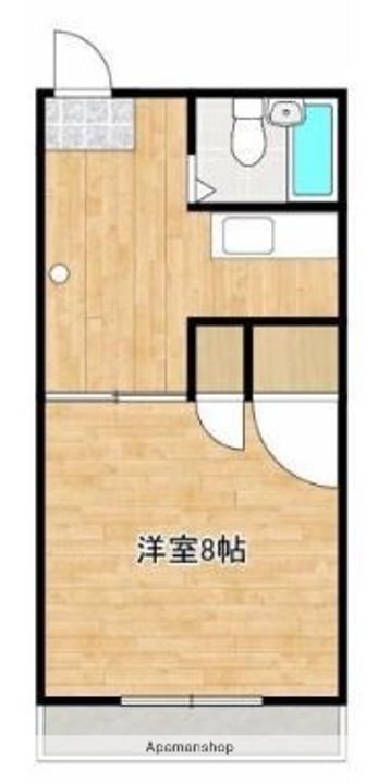 熊本県熊本市中央区大江2丁目の賃貸マンションの間取り