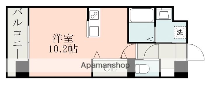 熊本県熊本市北区龍田9丁目の賃貸マンションの間取り