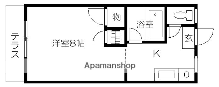 熊本県熊本市中央区新大江2丁目の賃貸マンションの間取り