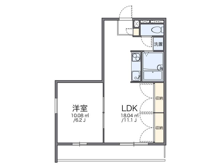 レオパレス合志301の間取り