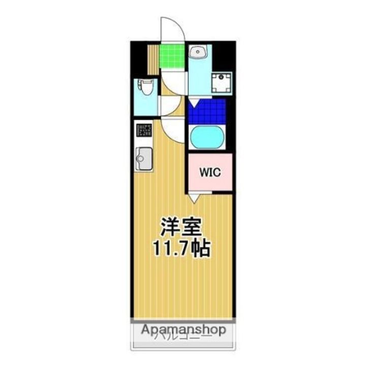 熊本県熊本市中央区琴平本町の賃貸マンションの間取り