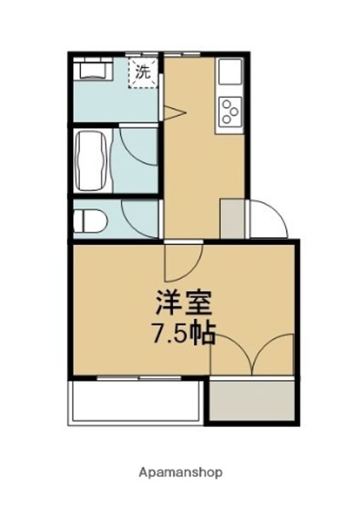 熊本県熊本市北区清水万石5丁目の賃貸アパートの間取り
