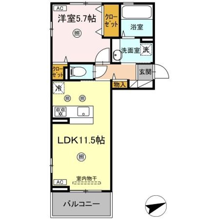 リバーサイド竜田口駅前の間取り