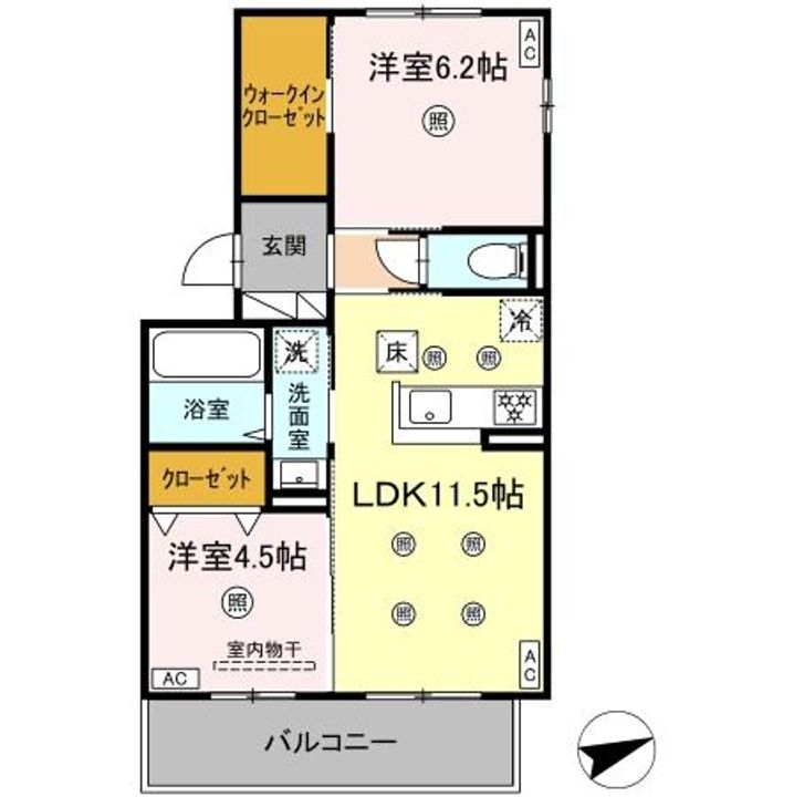 リバーサイド竜田口駅前の間取り