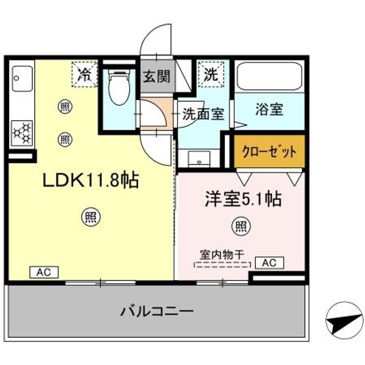リバーサイド竜田口駅前の間取り