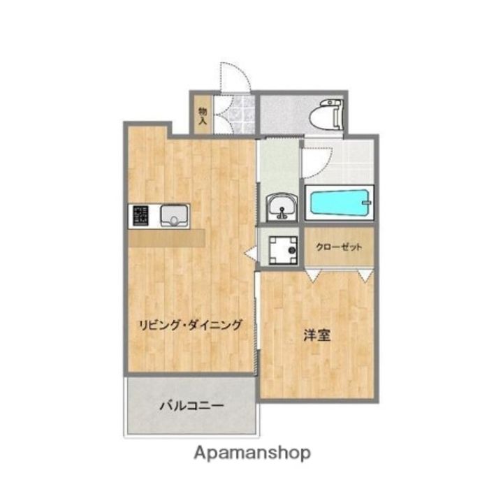熊本県熊本市中央区船場町3丁目の賃貸マンションの間取り