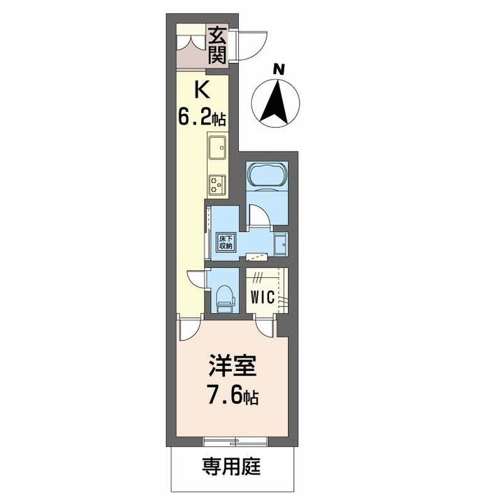熊本県熊本市中央区九品寺3丁目の賃貸マンションの間取り