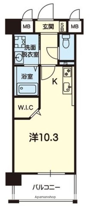 熊本県熊本市西区春日7丁目の賃貸マンションの間取り
