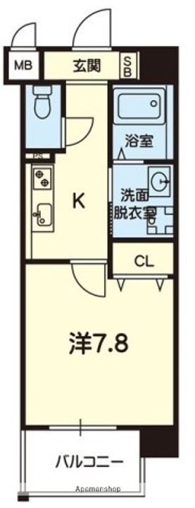 熊本県熊本市西区春日7丁目の賃貸マンションの間取り