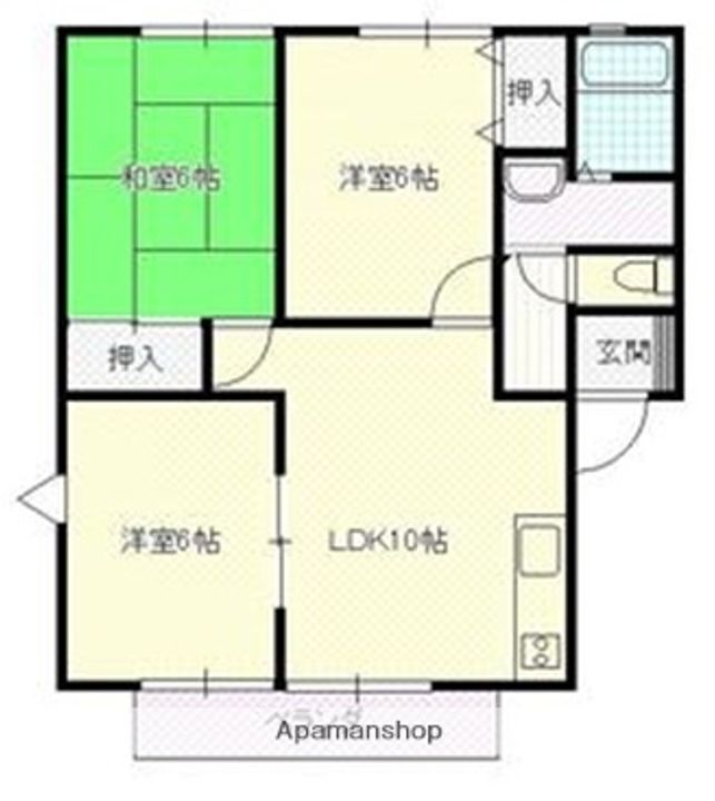 熊本県熊本市西区上代8丁目の賃貸アパートの間取り