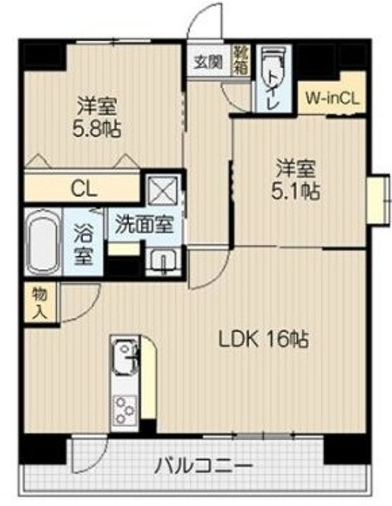 CLOWDIO熊本南の間取り