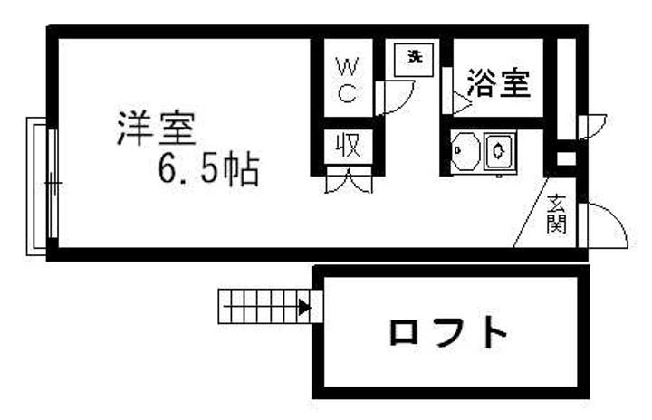 レオパレスエルム205の間取り