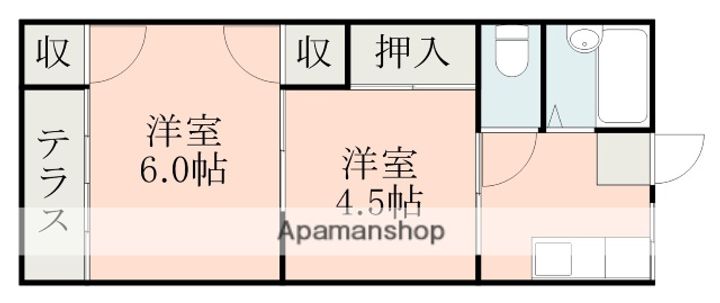 熊本県熊本市北区楡木5丁目の賃貸アパートの間取り
